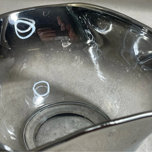 Silver Fade Nut Candy Bowls (2) Dorothy Thorpe Style MCM Vintage Mid Century - Picture 3 of 9